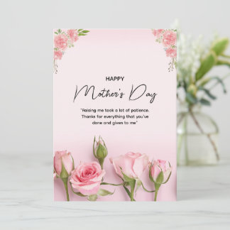 Happy Mother's Day Card, Floral Mütter Day Card Feiertagskarte