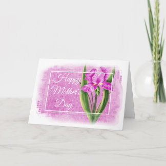 Happy Mother's Day Card - Pink Iris d1 Karte