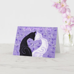 Happy Mother's Day Card Schöne Liebe Katzen Karte