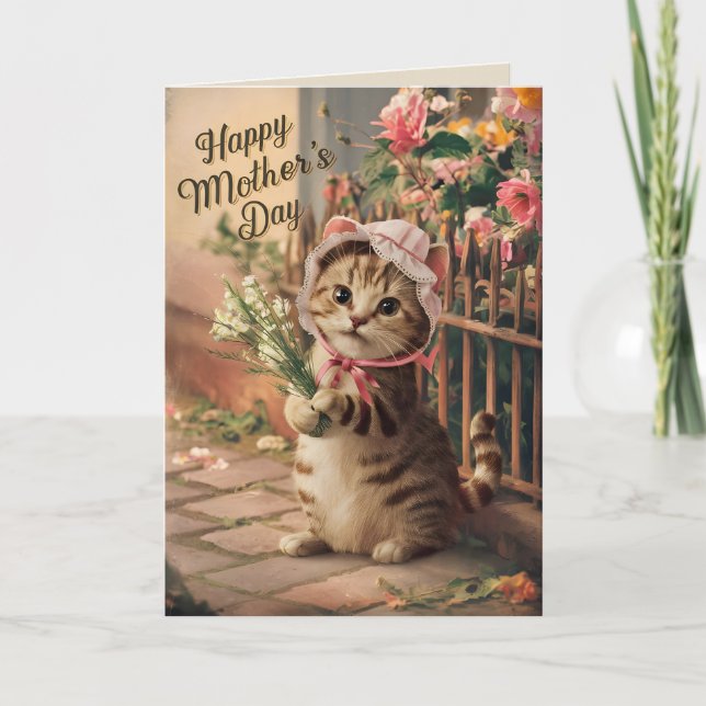 Happy Mother's Day Cat Funny Karte (Vorderseite)