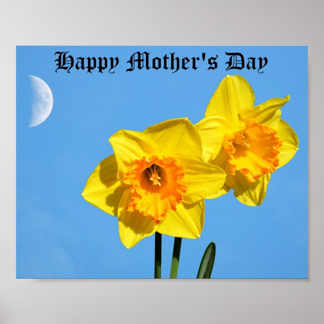 Happy Mother's Day Daffodils Gold Medal Poster (Vorne)