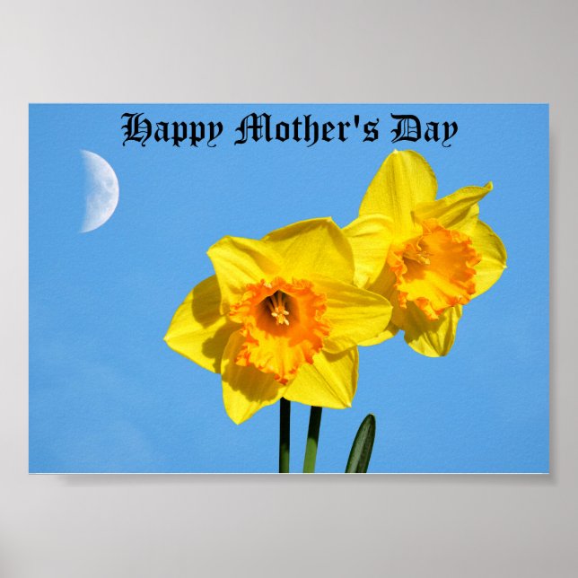 Happy Mother's Day Daffodils Gold Medal Poster (Vorne)