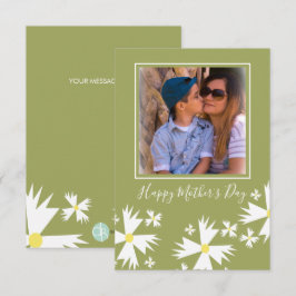 Happy Mother's Day Daisy Florals Green Karte
