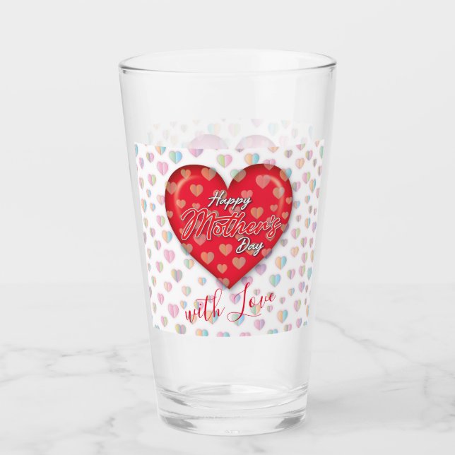 Happy Mothers Day Design Glas (Vorderseite)