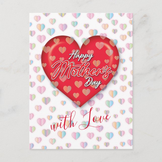 Happy Mothers Day Design Postkarte (Vorderseite)
