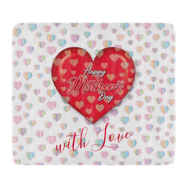 Happy Mothers Day Design Schneidebrett (Vorderseite)