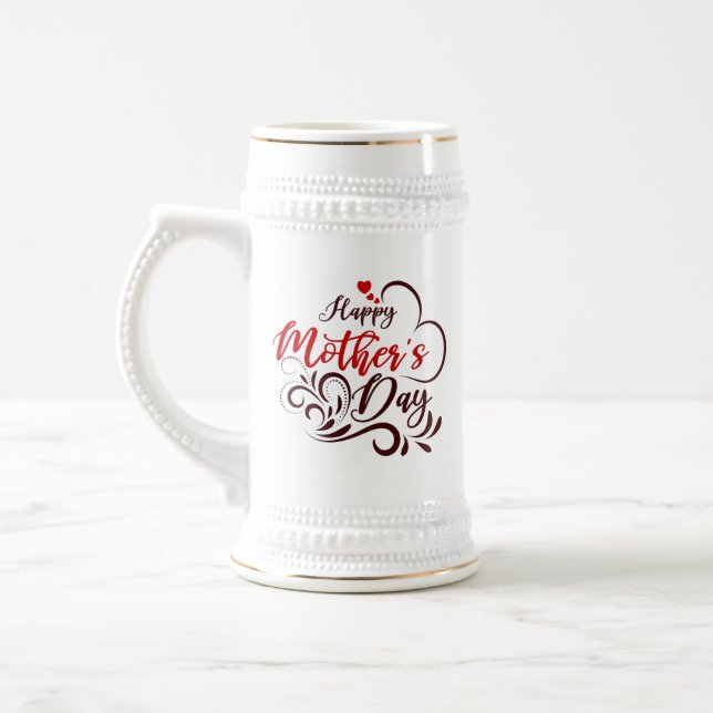 Happy Mother's Day Elegant Design-23331 Bierglas (Links)