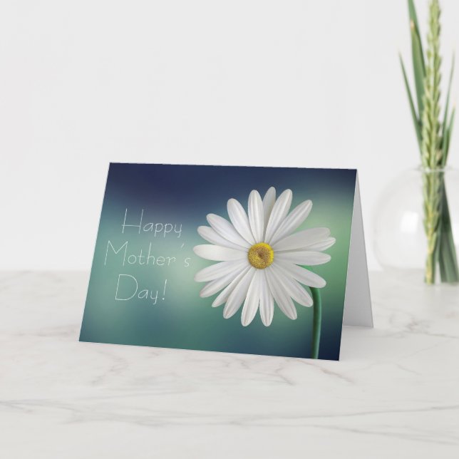 Happy Mother's Day Elegant Floral White Daisy Card Karte (Vorderseite)