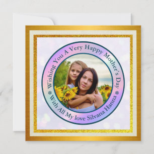 Happy Mother's Day Elegant Modernes Foto Postkarte