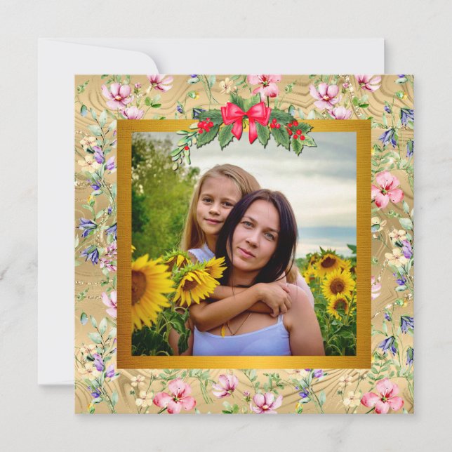 Happy Mother's Day Elegante Modern Foto Card (Vorderseite)