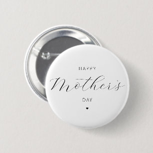 Happy Mother's Day Elegante Script Typografie Button