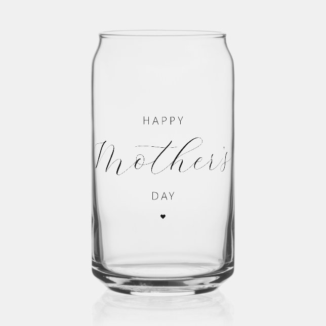 Happy Mother's Day Elegante Script Typografie Dosenglas (Vorderseite)