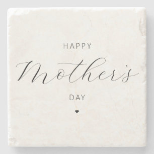 Happy Mother's Day Elegante Script Typografie Steinuntersetzer