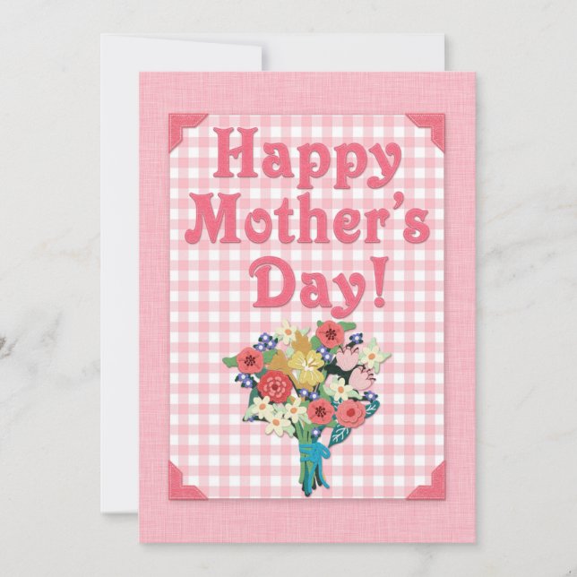 Happy Mother's Day Felt Style Bouquet (Vorderseite)