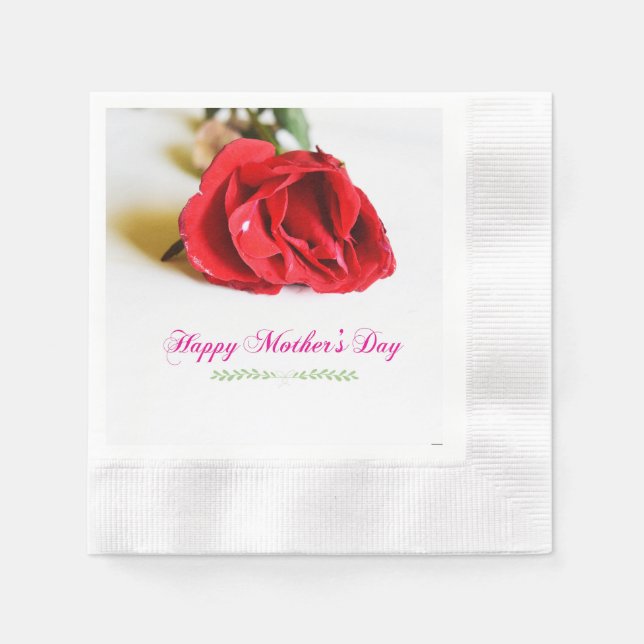 Happy Mother's Day Floral Cool stilvoll Serviette (Vorderseite)