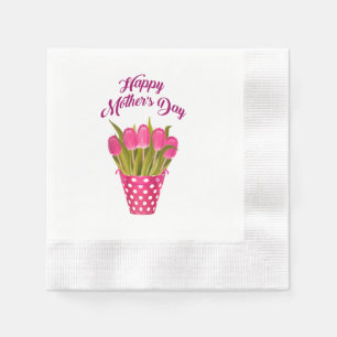 Happy Mother's Day Floral Cool stilvoll Serviette