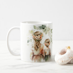 Happy Mother's Day Floral Daughters Tasse