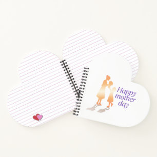 Happy Mother's Day Floral Typografie Notizbuch