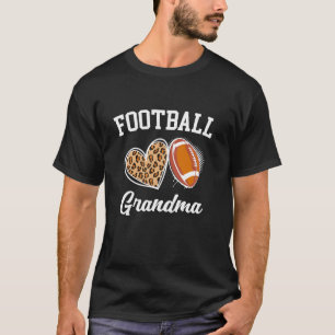 Happy Mother's Day Football Oma Leopard Herz T-Shirt