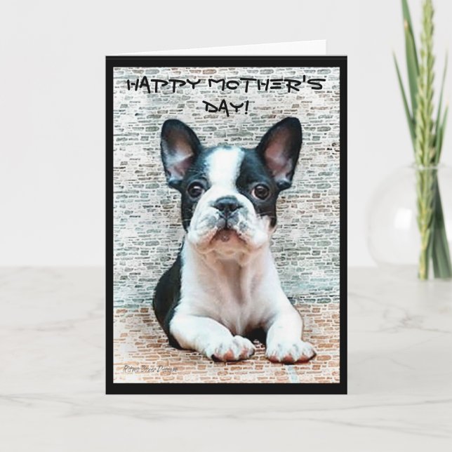 Happy Mother's Day French Bulldog greeting card Karte (Vorderseite)