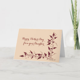 Happy Mother's Day from Daughter Karte