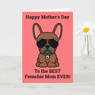 Happy Mother's Day from Dog Red Fawn Frenchie Karte