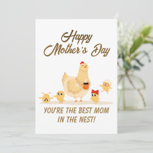 Happy Mother's Day Funny Chicken Hen Mama Spaß Feiertagskarte