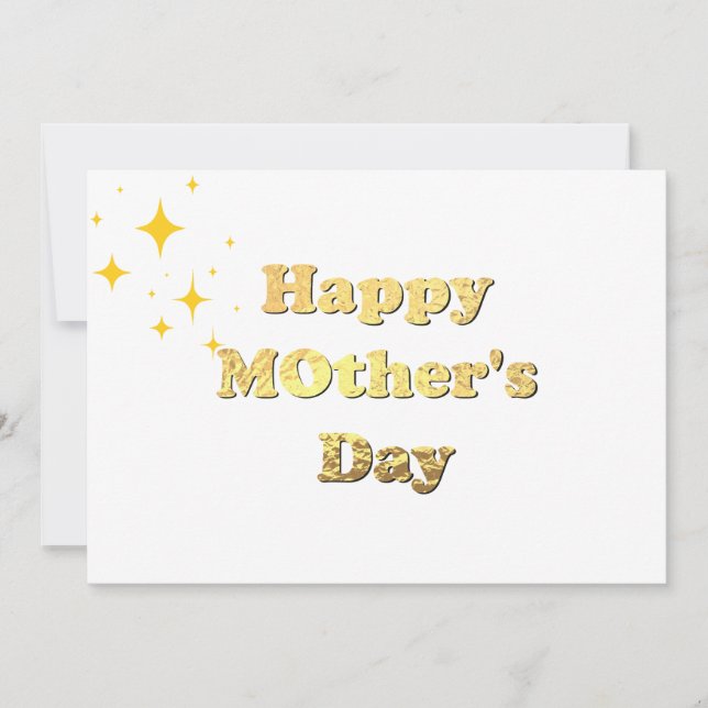 Happy mothers day. Gold simple script calligraphy  (Vorderseite)