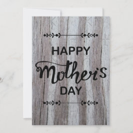 Happy Mother's Day Gray Barn Wood 2025 Feiertagskarte