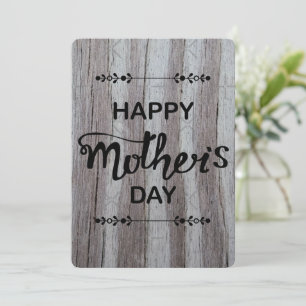 Happy Mother's Day Gray Barn Wood 2025 Feiertagskarte