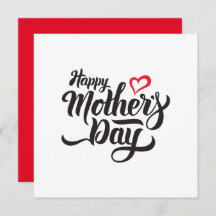 Happy Mothers Day Heart Holiday Card