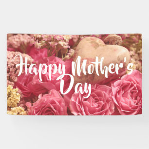 Happy Mother's Day Heart Rose Banner