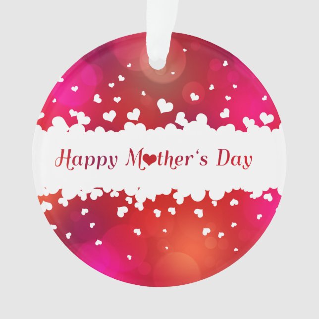 Happy Mother's Day Hearts Ornament (Vorderseite)