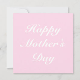 Happy Mother's Day hellrosa Drehbuch elegant chic Mitteilungskarte