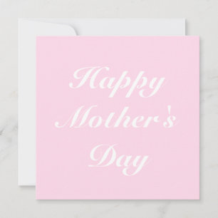 Happy Mother's Day hellrosa Drehbuch elegant chic Mitteilungskarte