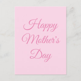 Happy Mother's Day hellrosa Drehbuch elegant Postkarte
