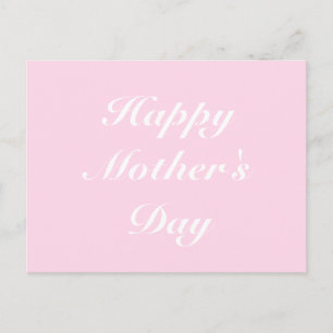 Happy Mother's Day hellrosa weißen Drehbuch elegan Postkarte