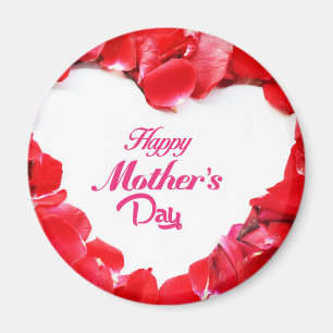 Happy Mother's Day - Herz geformt Rose Petals Magnet