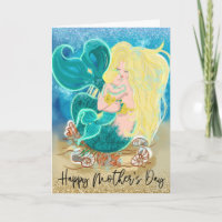 Happy Mother's Day Hübsch Mermaid Child Glitzer