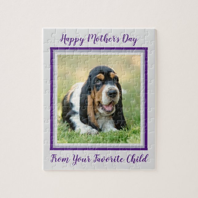 Happy Mothers Day Hund - Cut Favorite Pet Foto Puzzle (Vertikal)