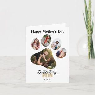 Happy Mother's Day Hund Pfow Foto Collage Einladung