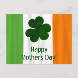 Happy Mother's Day Irish Flag Kleeblatt Irland Postkarte