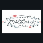 happy-mothers-day-lettering rechteckiger aufkleber<br><div class="desc">Wonderful design which is perfect as a gift for dear mum. Whether it's a birthday or Mother's Day,  give your mother something nice.</div>