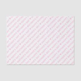 Happy Mother's Day Light Pink on White Seidenpapier