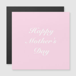 Happy Mother's Day Light Pink Script Magnetkarte