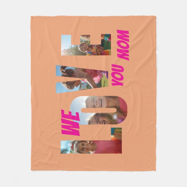 Happy Mother's Day Love Fleecedecke (Vorderseite)