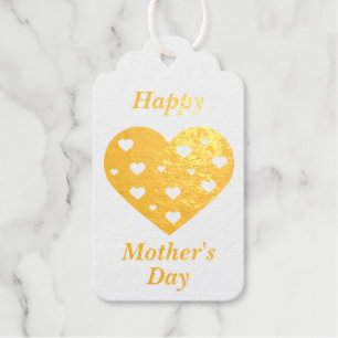 Happy Mother's Day Lovely Red White Hearts Geschenkanhänger