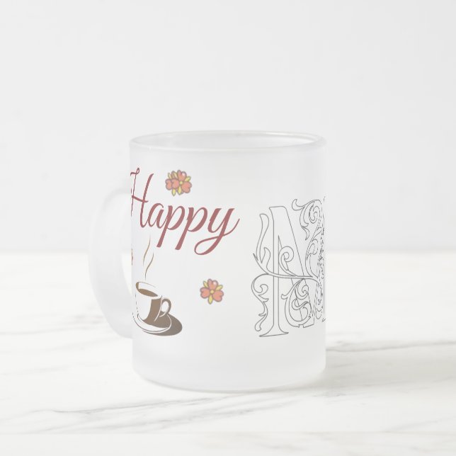 Happy Mother's Day 'M' Text Art Mattglastasse (Vorderseite Links)