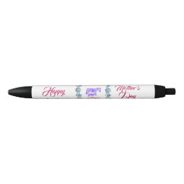 Happy Mother's Day Mama Baby Zebra Floral Border Kugelschreiber