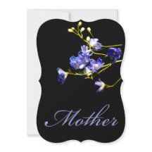 Happy Mother's Day Mama Blue Blumen Flat Card
